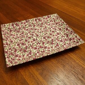 Decorative Floral Paper Tray 9 × 11.5 inches